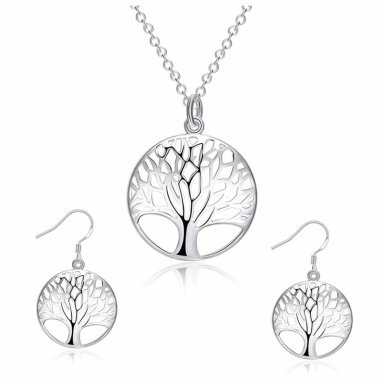 CONJUNTO ARBOL DE LA VIDA PLATEADO - 1