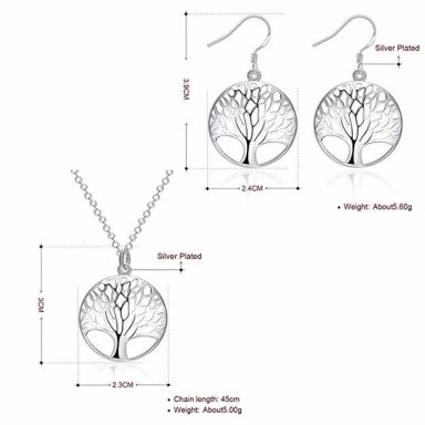 CONJUNTO ARBOL DE LA VIDA PLATEADO - 4