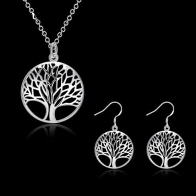 CONJUNTO ARBOL DE LA VIDA PLATEADO - 5