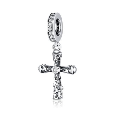 CHARM DIJE PLATA 925 CRUZ VINTAGE - 1