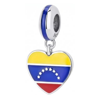 CHARM DIJE PLATA 925 VENEZUELA CORAZON - 1