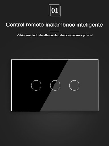 INTERRUPTOR INTELIGENTE DOMUSMART NEGRO 3 CANALES - 6