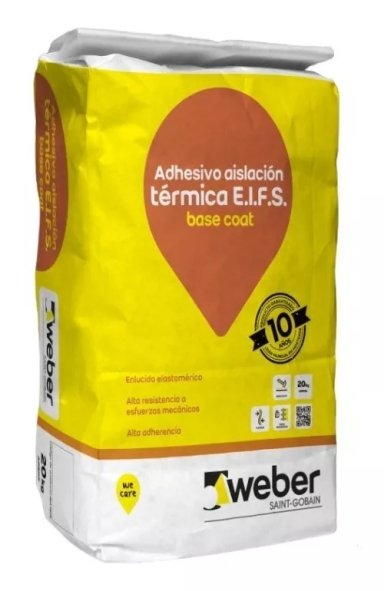 ADHESIVO WEBER AISLACION TERMICA BASE COAT SACO 20 KG EIFS - 1