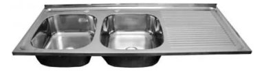 LAVAPLATO LIOI 1.2 M 1SECADOR DERECHO /2 DEPOSITO COMBINACI NEGRO - 1