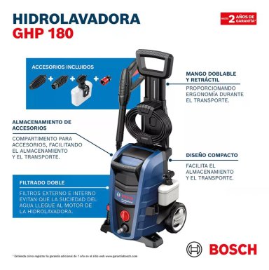 HIDROLAVADORA BOSCH GHP 220 2100W 152 BAR - 8