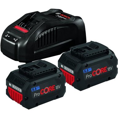 KIT BOSCH STARTER PRO CORE 2 BATERÍAS 8.0 AH + CARGADOR - 1