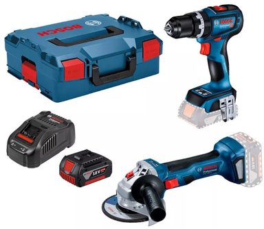 PACK TALADRO BOSCH 18V INALÁMBRICO GSB90C + ESMERIL GWS180LI - 1