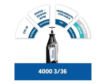 DREMEL 4000 3 ADITAMENTOS Y 36 ACCESORIOS. ENVÍO GRATIS - 5