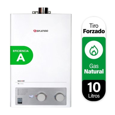 CALEFON SPLENDID IONIZ. MASTER TIRO FORZADO GAS NATURAL 10L - 1