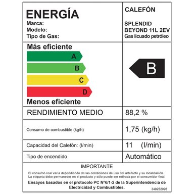 CALEFONT SPLENDID MASTER TIRO NATURAL 11 L GAS LICUADO - 3