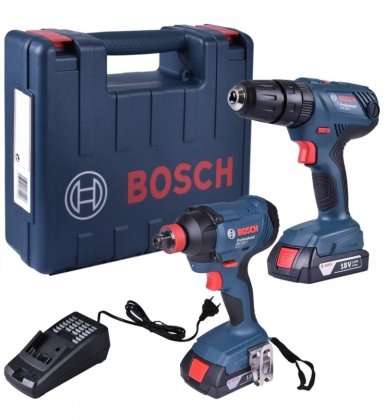KIT TALADRO PERCUTOR BOSCH GSB 18+ LLAVE IMPACTO GDX 180 +MALETÍN 06019G52E2 - 1