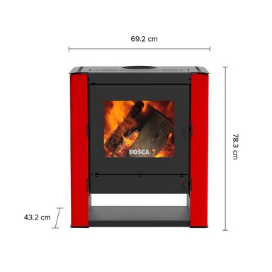 CALEFACTOR BOSCA A LEÑA GOLD 500 ROJO BV - 7