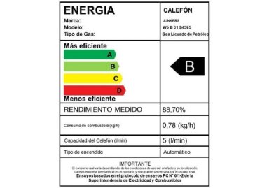 CALEFON JUNKERS GL 5 L IONIZADO HYDROBASE 1500 - 3