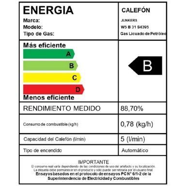 CALEFON JUNKERS GL 5 L IONIZADO HYDROBASE 1500 - 8
