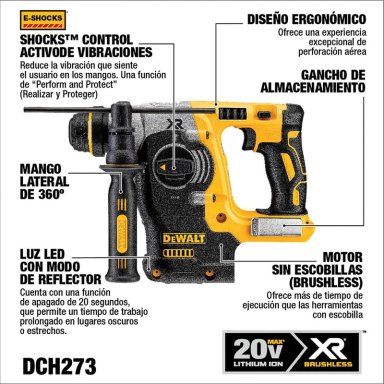 ROTOMARTILLO SDS 20V 2.1J DEWALT S/B-C DCH273B - 3