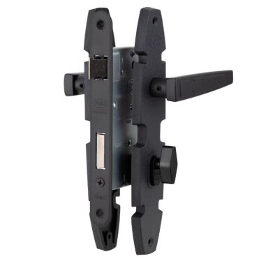 CERRADURA EMBUTIDA NORDICA OVAL B40 BAÑO NEGRO BT - 1