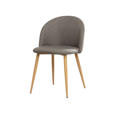SILLA SITIAL TELA LINO NORDIC WOOD - CAFÉ - 1
