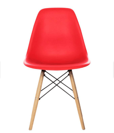 SILLA HABITA2 DISEÑO EAMES ROJA PACK 4 COMODA Y - 2