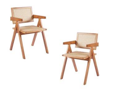 PACK HABITA2 MADERA 2 SILLA CHANDIGARH RATTAN NATURAL - 1