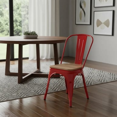 SILLA HABITA2 TOLIX CON ASIENTO DE MADERA CLARA - 4