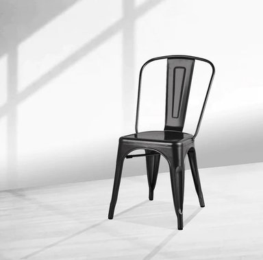 PACK 6 SILLA TOLIX PARA COMEDOR DE METAL - NEGRO - 2