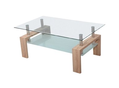 MESA CENTRO HABITA2 VIDRIO RECTANGULAR NATURAL - 1