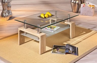 MESA CENTRO HABITA2 VIDRIO RECTANGULAR NATURAL - 2