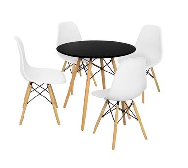 MESA HABITA2 EAMES REDONDA 120 CM NEGRO - 2
