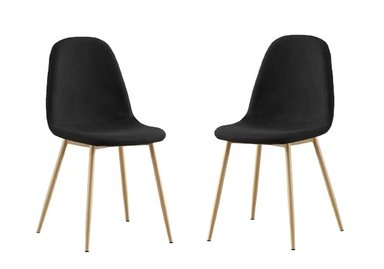 PACK 2 SILLA DE COMEDOR TRENDYTOP LINO ACOLCHADA - NEGRA - 1
