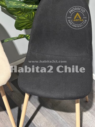 PACK 2 SILLA DE COMEDOR TRENDYTOP LINO ACOLCHADA - NEGRA - 3