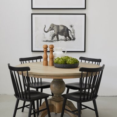 PACK 4 SILLA DE COMEDOR WINDSOR DE MADERA - NEGRO - 5