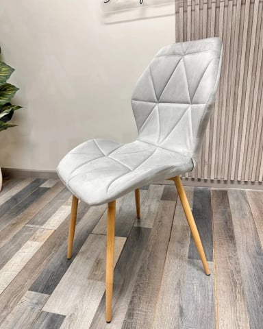 SILLA AVIADOR PATAS SIMIL MADERA TAPIZ FELPA - 2