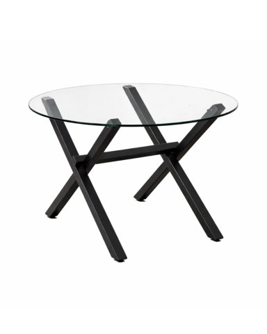 MESA DE VIDRIO REDONDA X BLACK 120 CM - 1