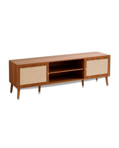 RACK RUCTICO PARA TV BROWN MESH - 1