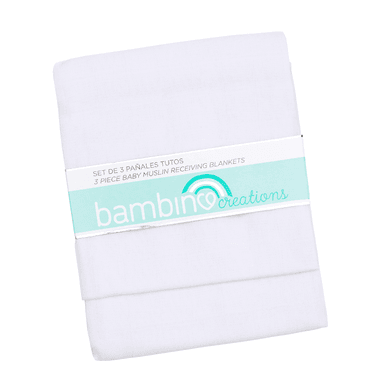 TUTO PAÑAL DE ALGODÓN BAMBINO PARA BEBES GUAGUA SET 3 TUTTO(BLANCO) - 1