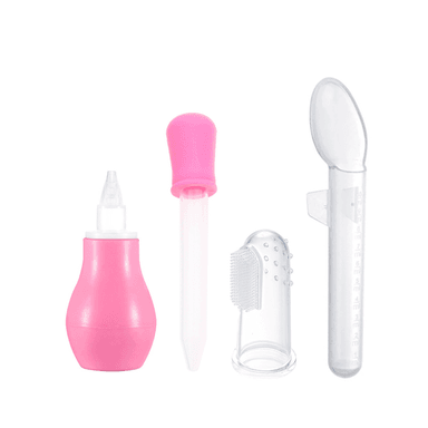SET CHIQUILLOS.CL CUIDADOS BEBE MEDICINA GOTERO CUCHARA ASPIRADOR CEPILLO - 1