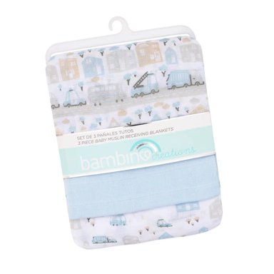TUTO CHIQUILLOS.CL PAÑAL ALGODÓN BAMBINO BEBÉS GUAGUA SET 3 TUTTO AZUL - 2
