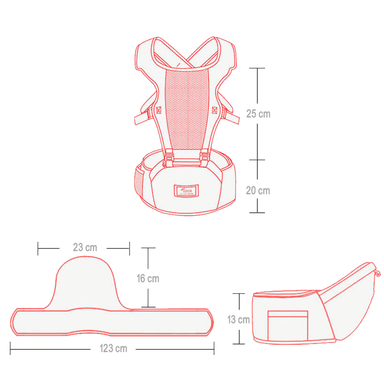 PORTABEBE MOCHILA CANGURERA CANGURO ARNES DE PASEO BEBE - 3