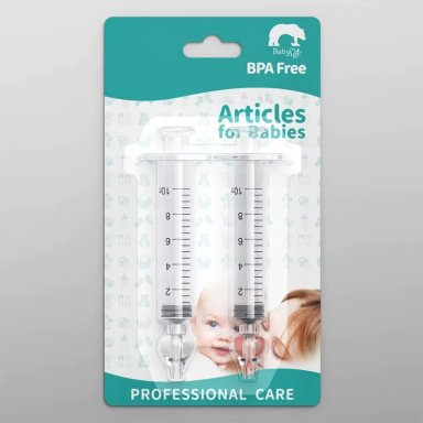 JERINGA PACK 2 ASPIRADOR NASAL PARA LAVADO MOCOS NARIZ BEBE - 2