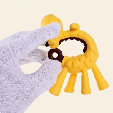 MORDEDOR JIRAFA DE SILICONA PARA BEBE PARA CALMAR DENTICION - 2