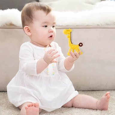 MORDEDOR JIRAFA DE SILICONA PARA BEBE PARA CALMAR DENTICION - 5