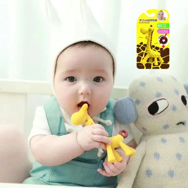 MORDEDOR JIRAFA DE SILICONA PARA BEBE PARA CALMAR DENTICION - 6