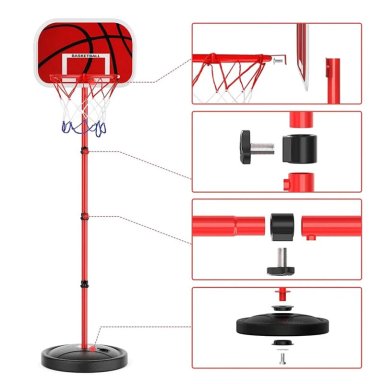 ARO DE BASQUET BALONCESTO PORTATIL PARA NIÑOS AJUSTABLE - 3