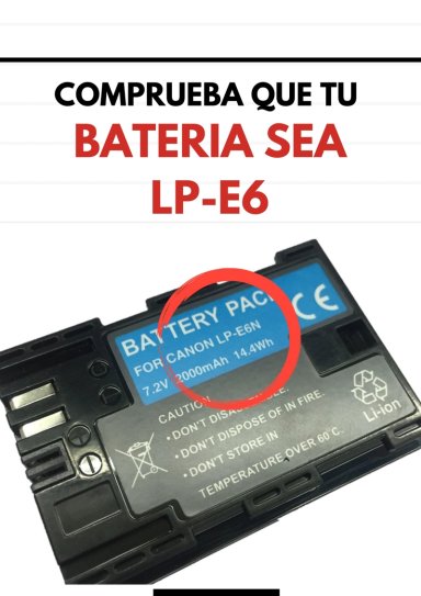 CARGADOR LP-E6 PARA CAMARA CANON EOS 90D 80D R 60D 70D 7D - 2