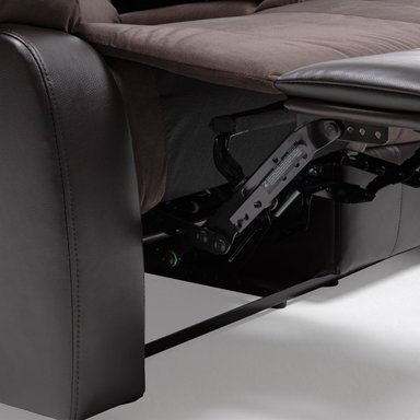 SILLON VYS SPA JOSEFA 3 CUERPOS CAFE CLARO RECLINABLE CON POSA VASOS - 8