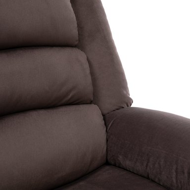 SILLON VYS SPA JOSEFA 3 CUERPOS CAFE CLARO RECLINABLE CON POSA VASOS - 9