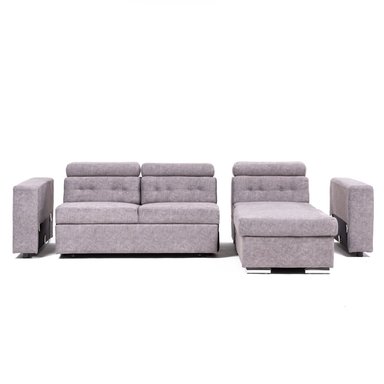 SOFA CAMA DANTE VELVET BEIGE: BIDIRECCIONAL, CABECERA ADAPTABLE Y CAJON INVISIBLE - 7