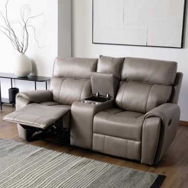 SOFA RECLINABLE 2 CUERPOS PREMIUM BROWN - 1