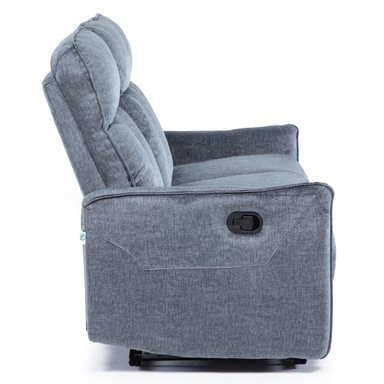 SILLON RECLINABLE VELVET GREY MONACO CON POSAVASOS - 5