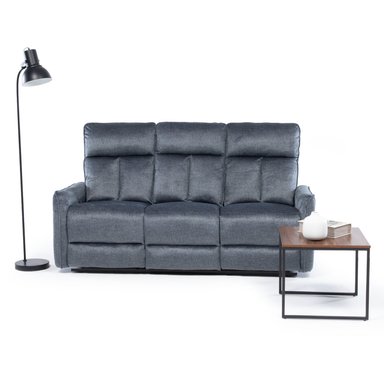 SILLON RECLINABLE VELVET GREY MONACO CON POSAVASOS - 6